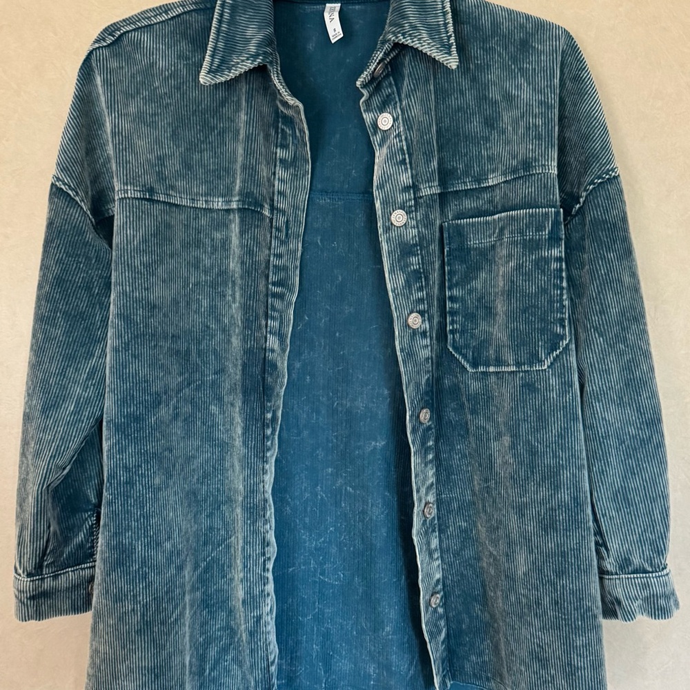 Corduroy Teal Jacket
